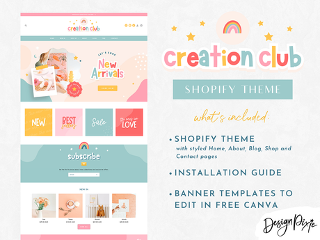 Creation Club Shopify Theme - Design Pixie