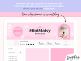 Girly Pink Etsy Shop Banner Templates