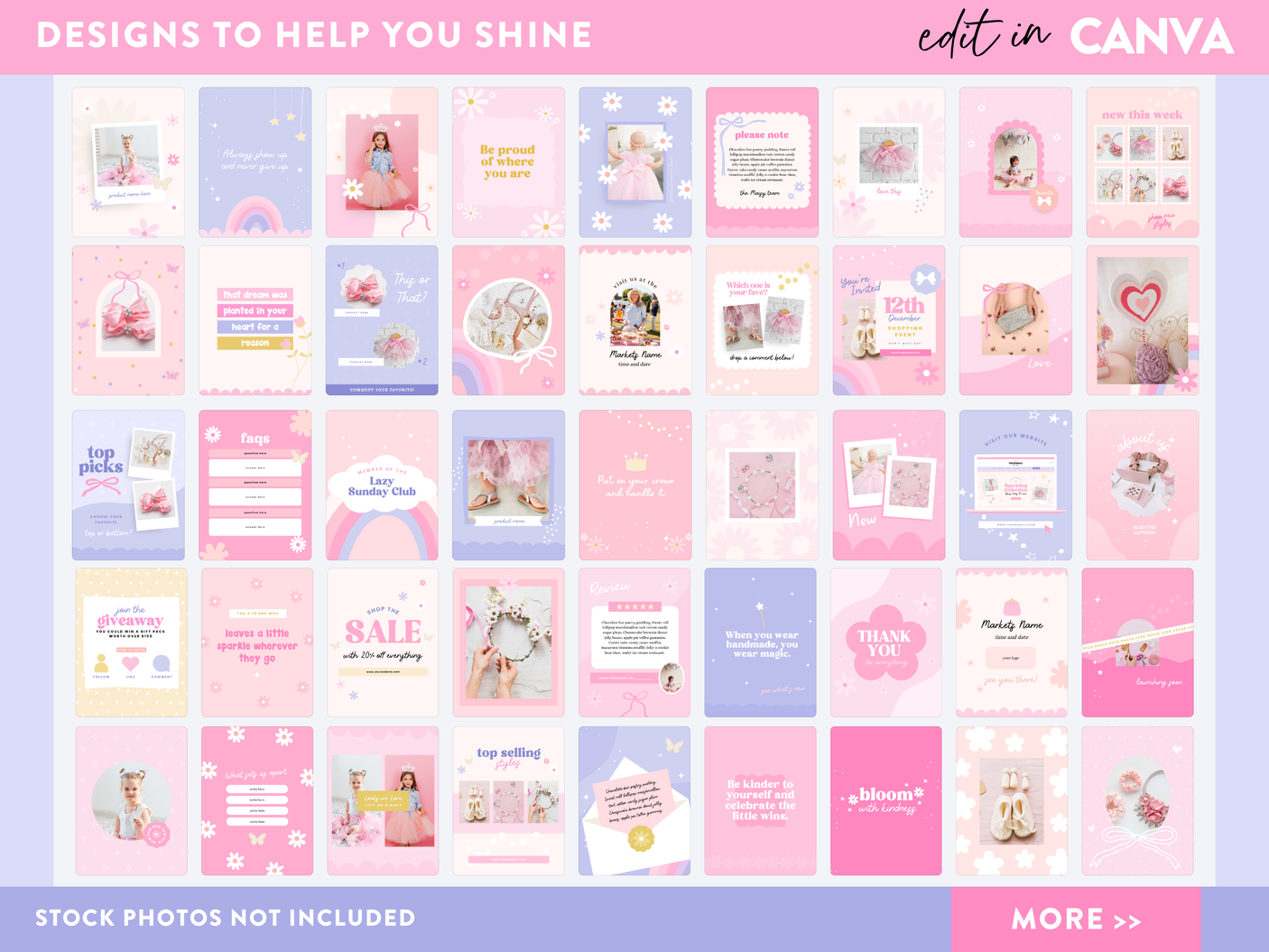 Girly Boutique Instagram Templates Canva