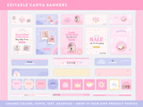 Girly Pink Shopify Banner Templates