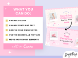 Girly Pink Shopify Banner Templates