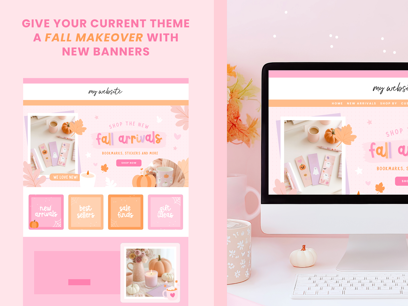Cute Fall Halloween Shopify Banners
