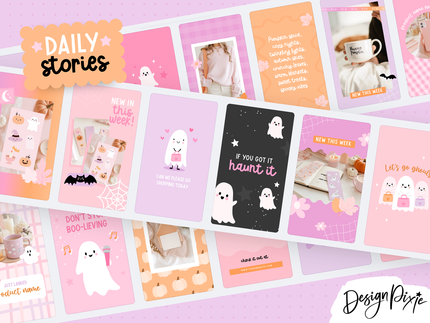 Cute halloween and fall Instagram stories