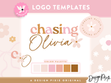 Boho Floral Logo Template