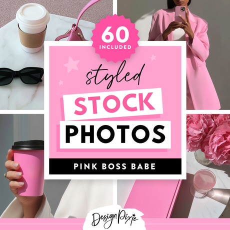 hot pink stock photos for girl boss brands