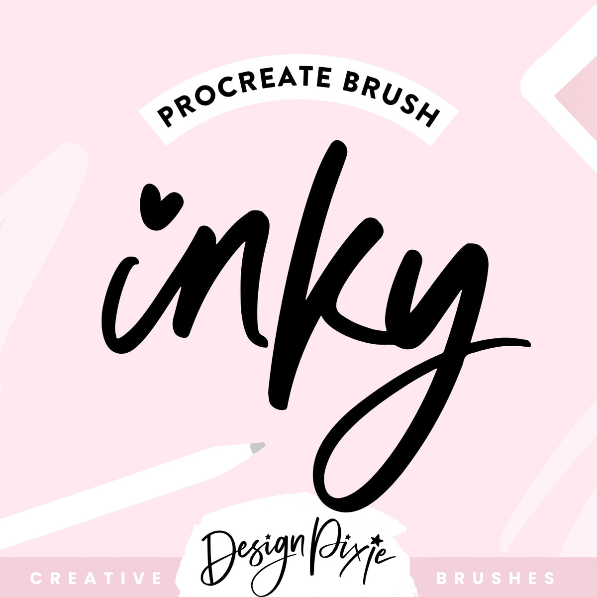 Inky Procreate Lettering Brush – Design Pixie