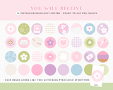 Pink Purple Instagram Highlight Icons - Design Pixie