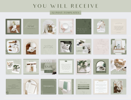 Olive And Avery Instagram Post Templates - Design Pixie