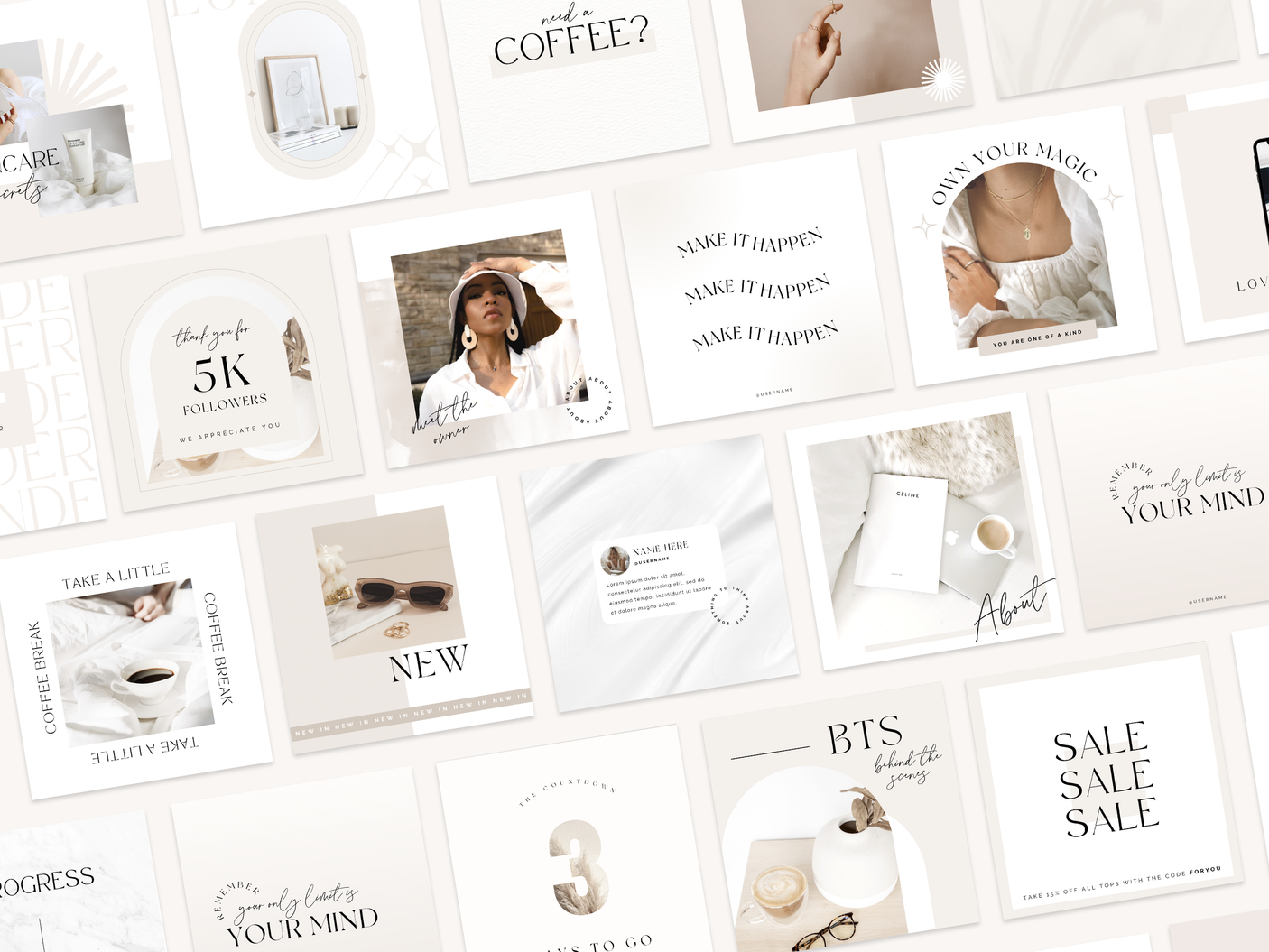 Aesthetic Instagram Post Templates - Design Pixie