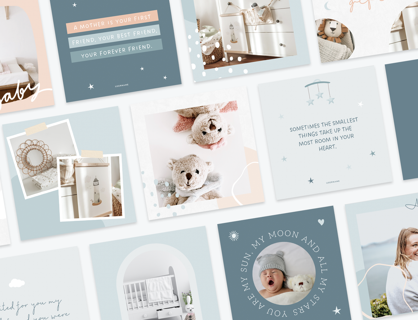 Bubba Bear Instagram Post Templates - Design Pixie