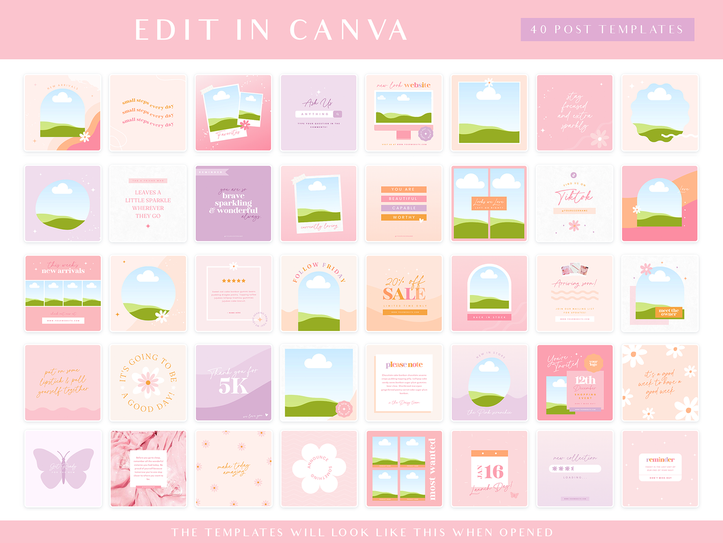 Daisy Days Instagram Post Templates - Design Pixie