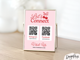 Pink Social Media Sign Template