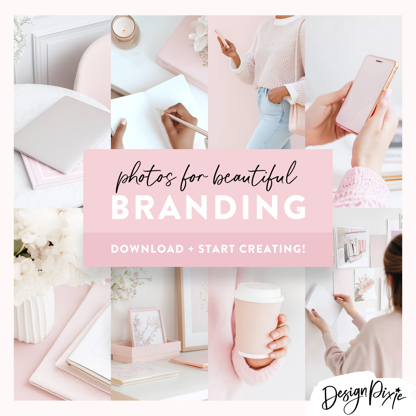 blush pink styled stock photography