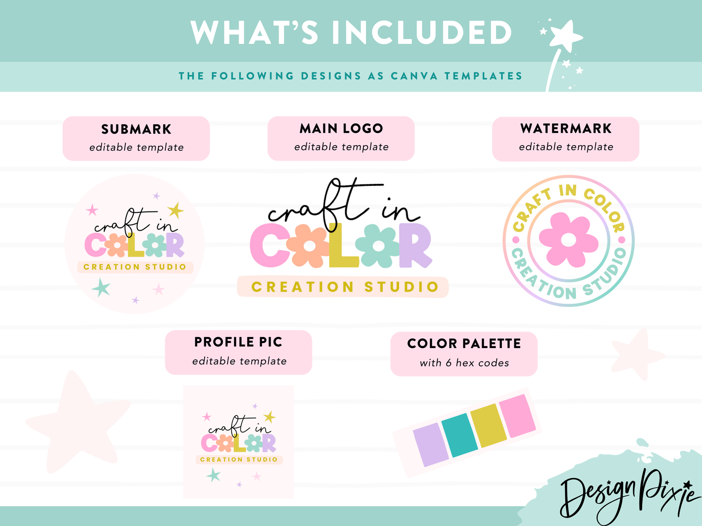 Craft In Color Logo Design Template