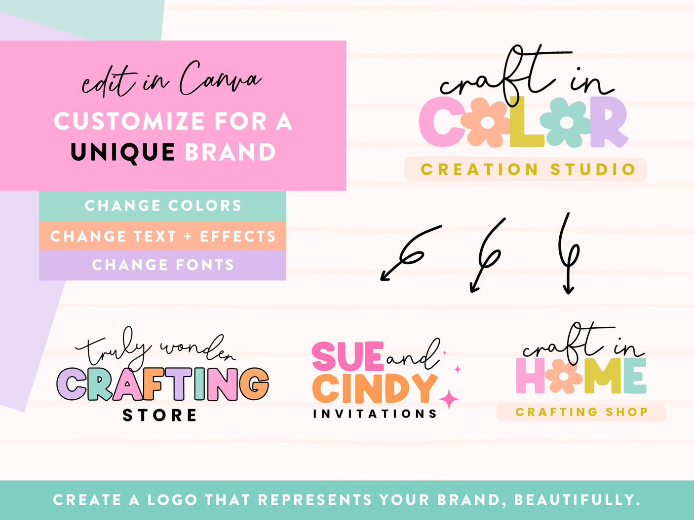 Craft In Color Logo Design Template