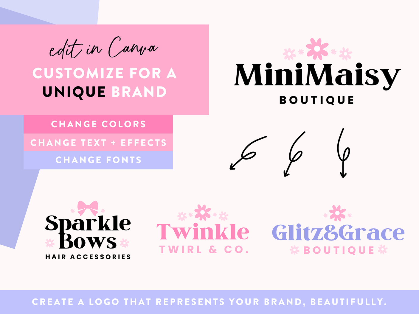 Girly Boutique Logo Design Template