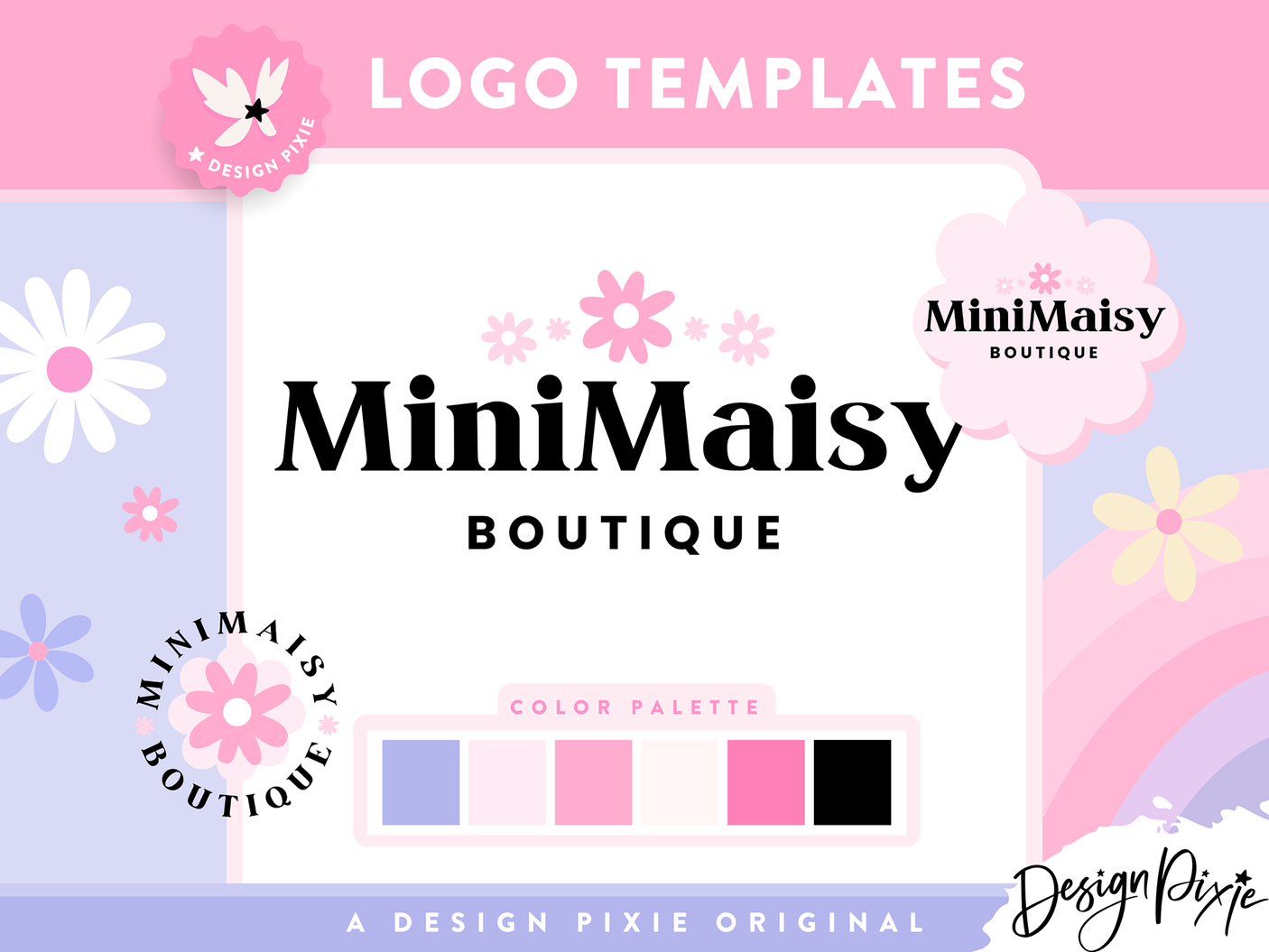 Girly Boutique Logo Design Template