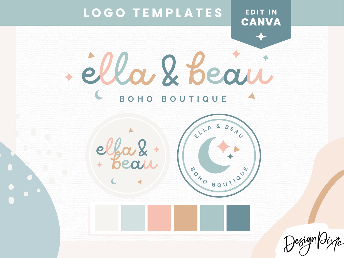 Ella And Beau Logo Template - Design Pixie