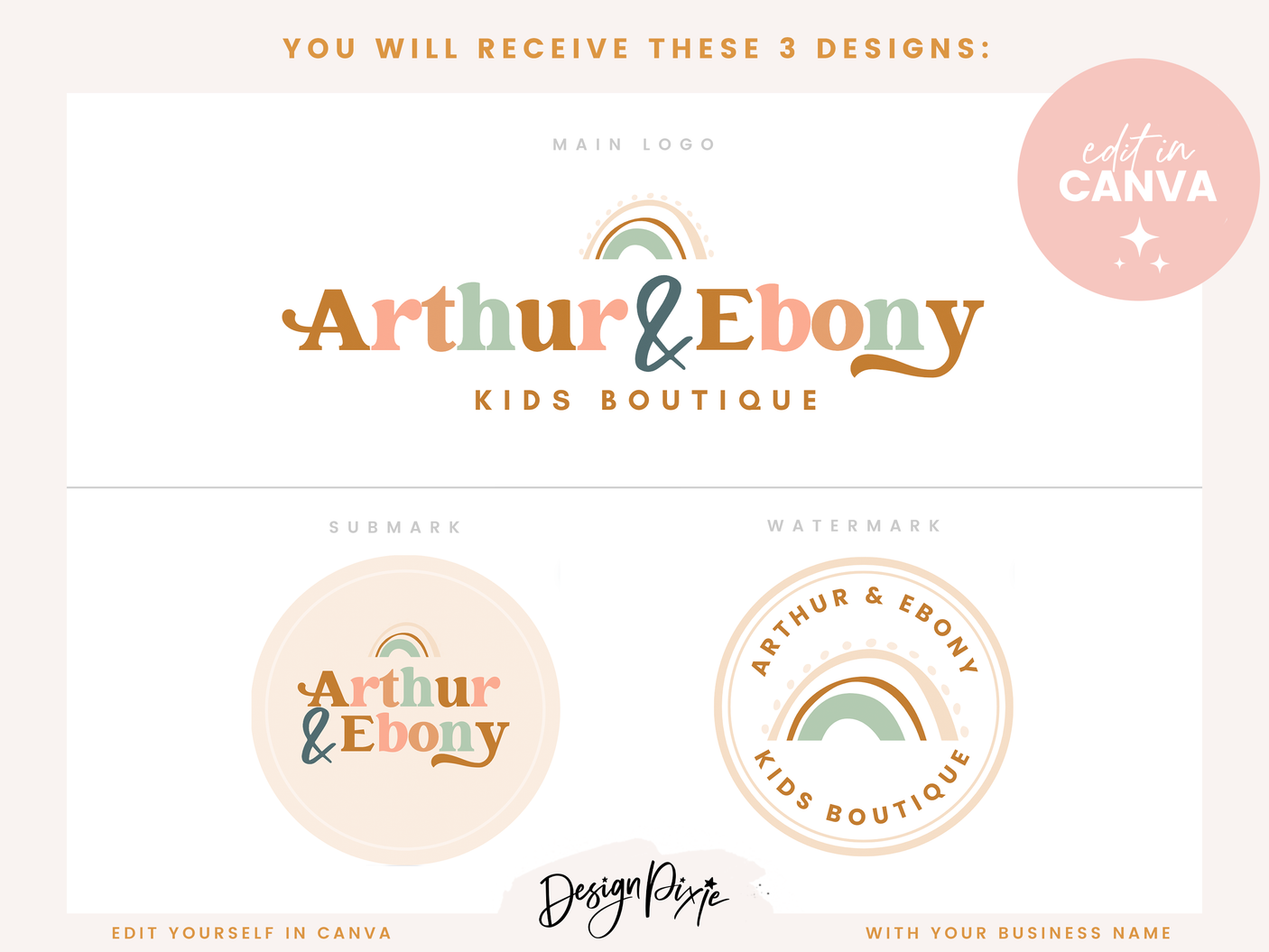 Arthur And Ebony Logo Template - Design Pixie