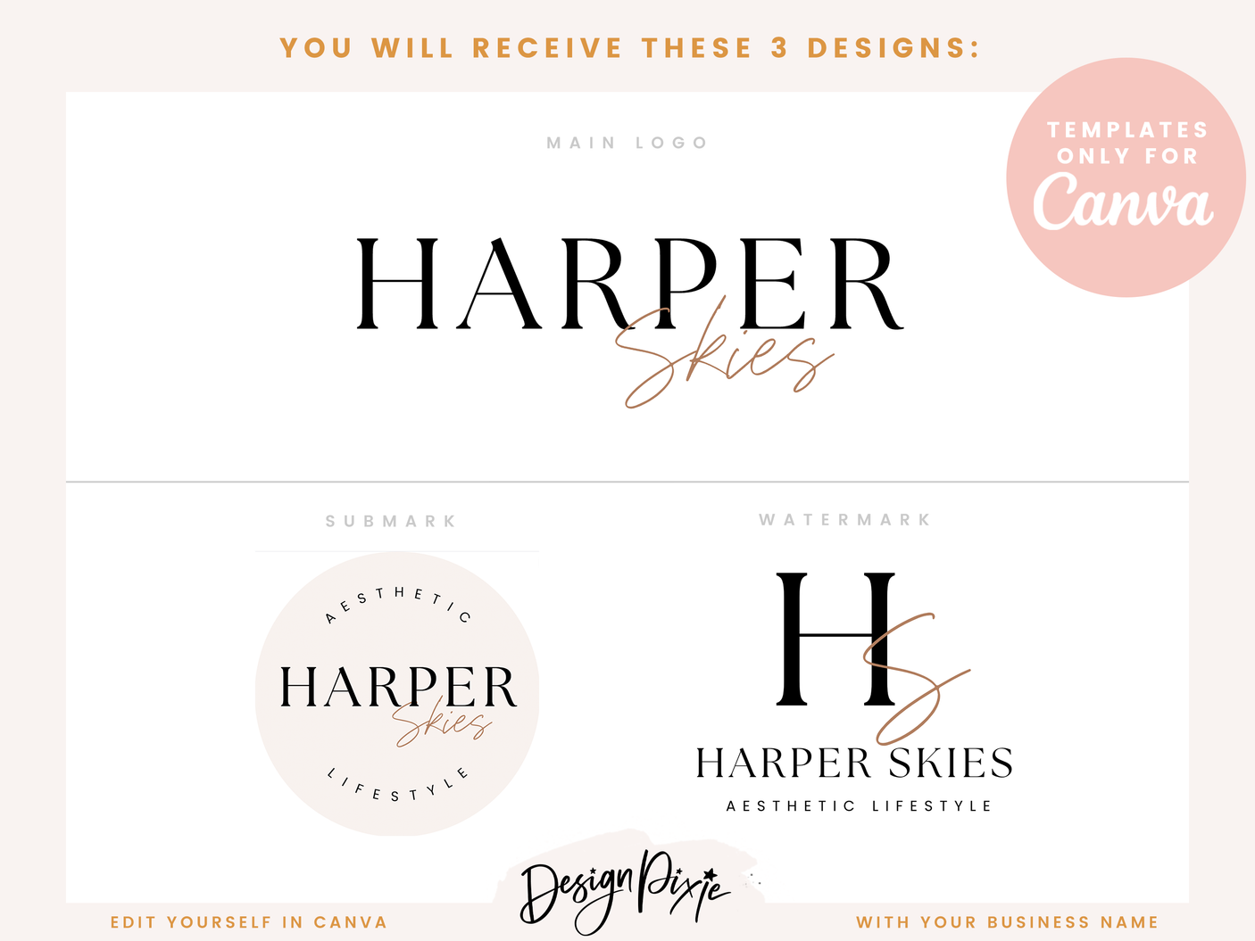 Harper Skies Logo Template - Design Pixie