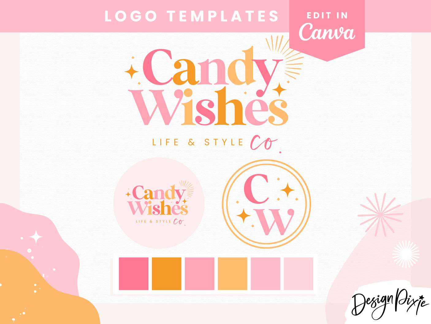 Candy Wishes Logo Template - Design Pixie