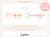 Boho Soul Sister Logo Template - Design Pixie