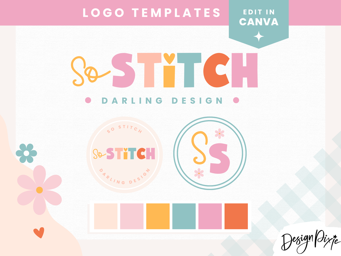 So Stitch Logo Template - Design Pixie