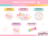 Magic And Rainbow Logo Template