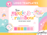 Magic And Rainbow Logo Template