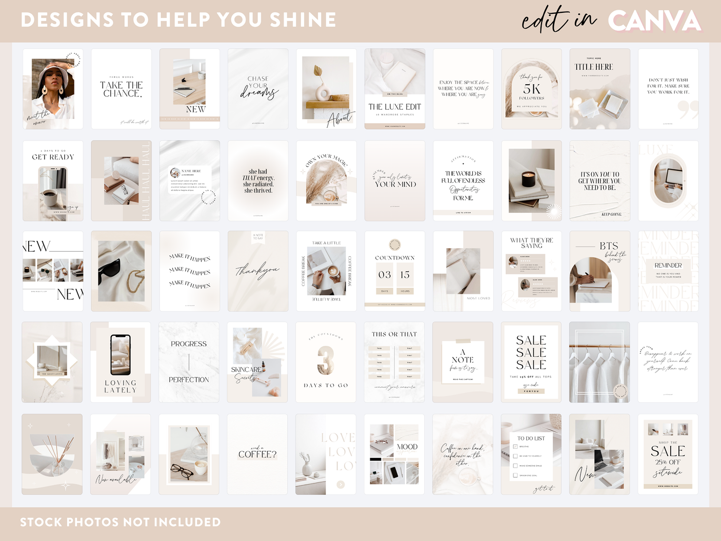 Minimal White Aesthetic Instagram Templates