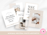 Minimal White Aesthetic Instagram Templates