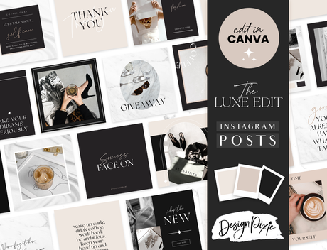 Luxe Edit Instagram Post Templates - Design Pixie