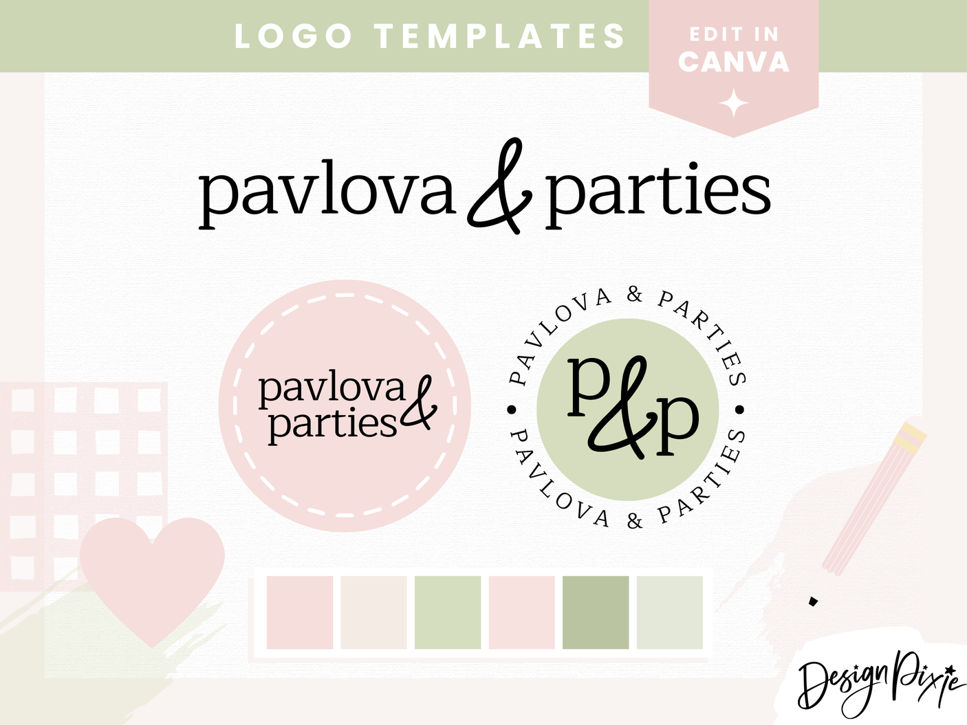 Pavlova Logo Template - Design Pixie