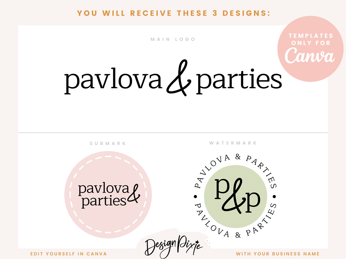 Pavlova Logo Template - Design Pixie