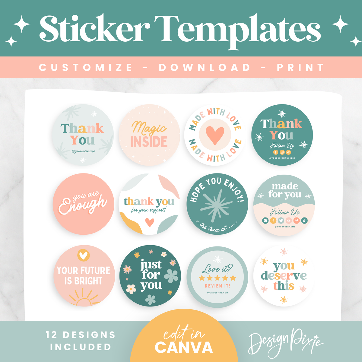 Post Sticker Template Enchanting Sticker Templates – Design Pixie