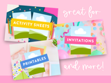 Colorful Paper Mockups Bundle
