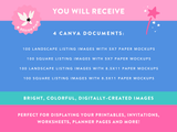 Colorful Paper Mockups Bundle