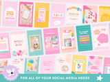 Bright Party Instagram Templates