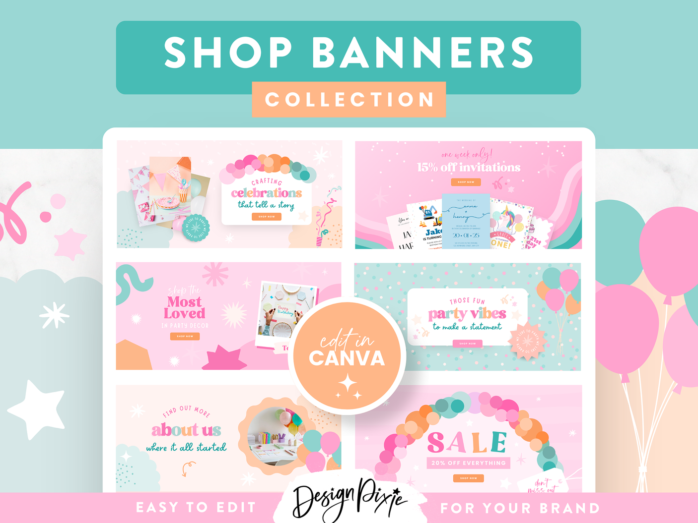 Bright Party Shopify Banners