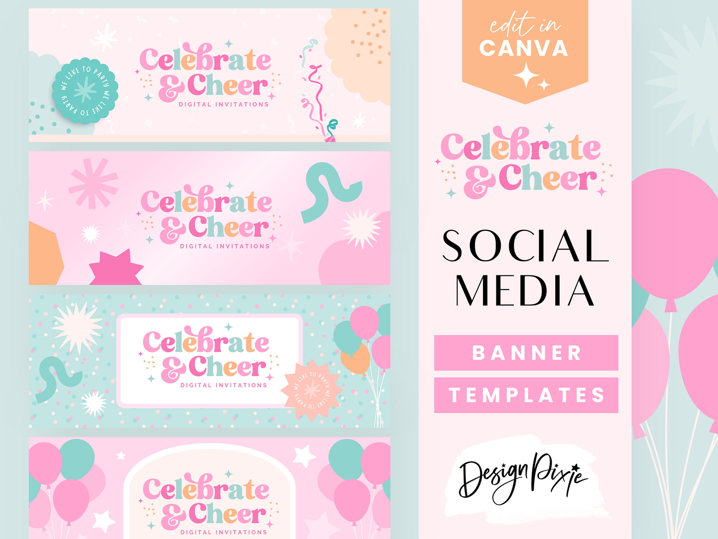 Bright Party Social Media Banners