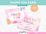 Bright Party Thank You Card Template