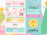 Playful Christmas Etsy Shop Banner Templates