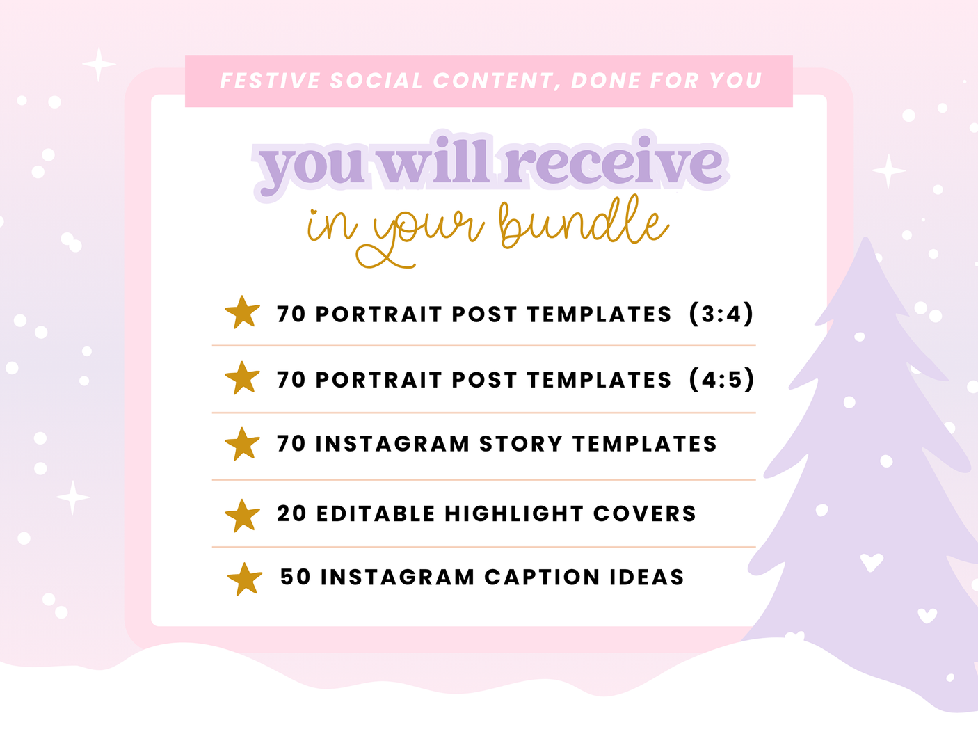 Fairytale Christmas Instagram Templates