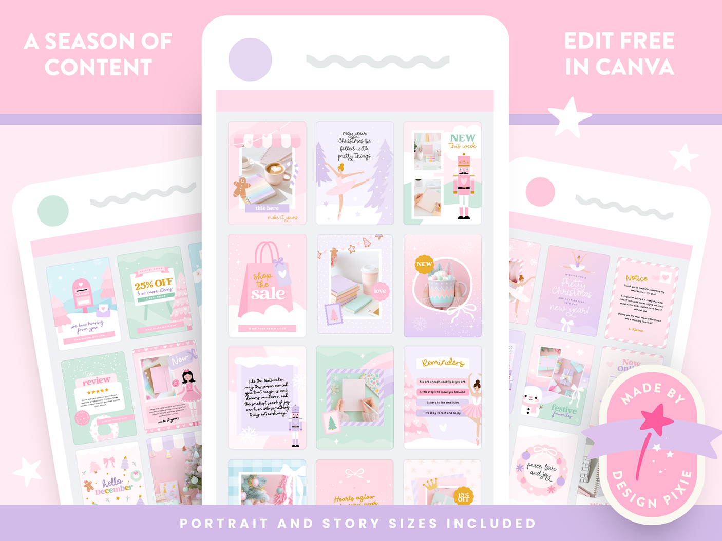 Fairytale Christmas Instagram Templates