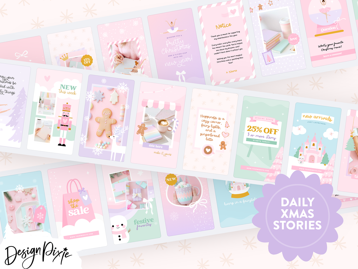 Fairytale Christmas Instagram Templates
