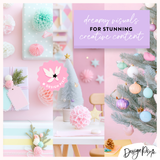 Feminine pastel stock photos for Christmas