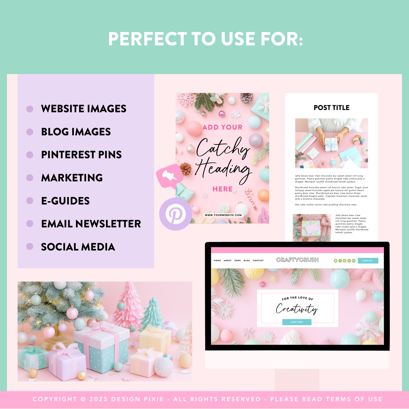 Pastel Christmas Stock Photos