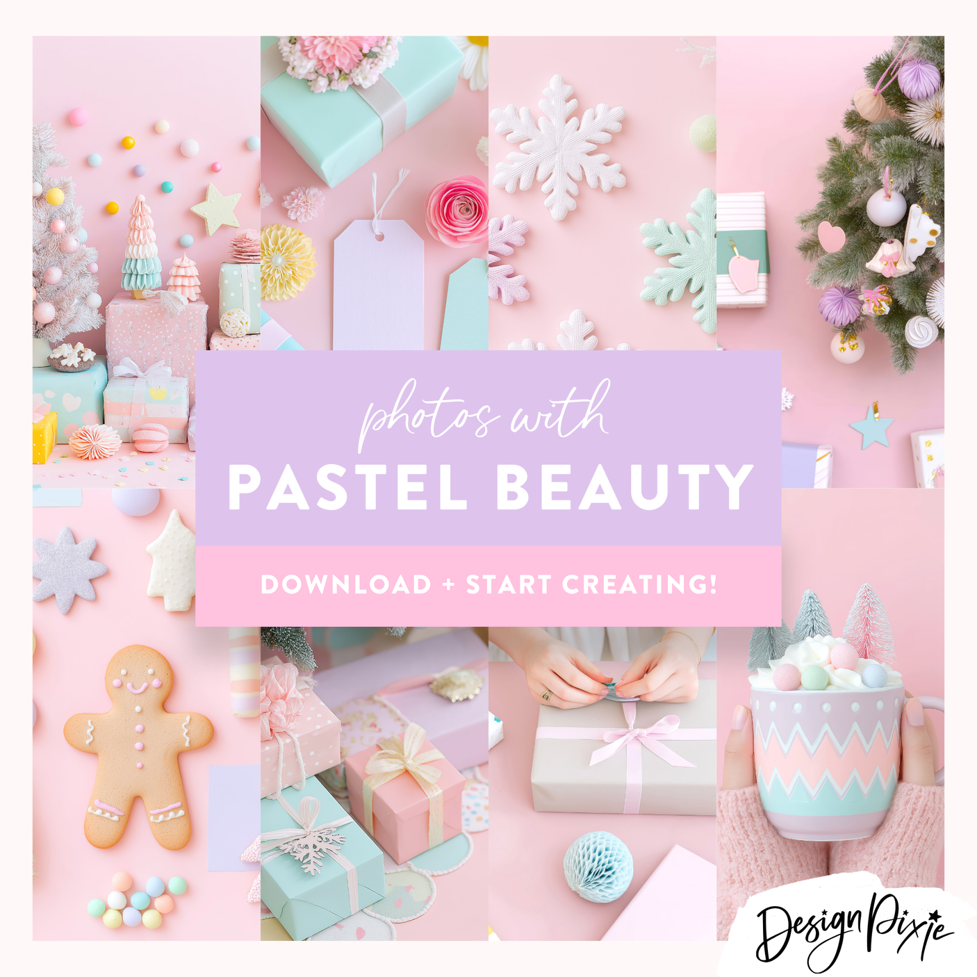 Pastel Christmas Stock Photos