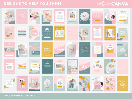 Pastel Sparkle Instagram Templates