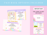 Pastel Party Business Card Template